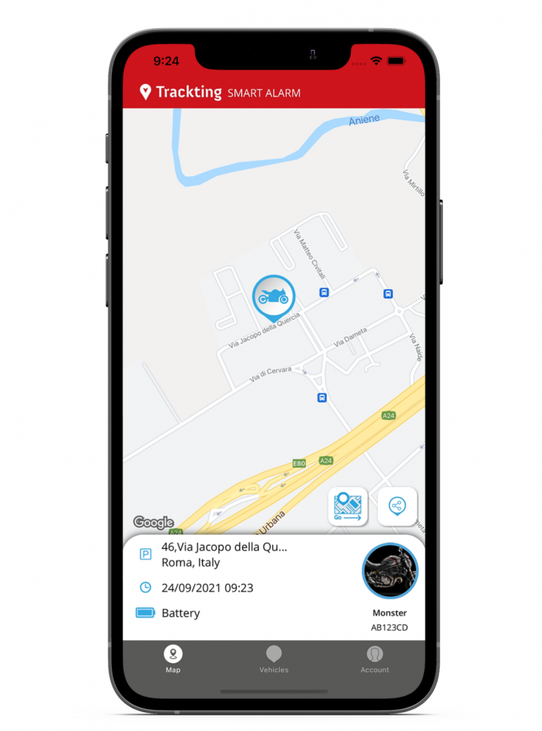 Come funziona Trackting SMART, antifurto GPS moto