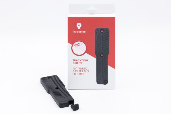 foto prodotto e confezione di Trackting BIKE T7 antifurto gps bici ebike